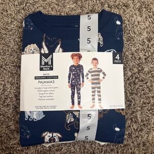 Member's Mark Boys' Organic Cotton Pajama Set - Dog Print Blue